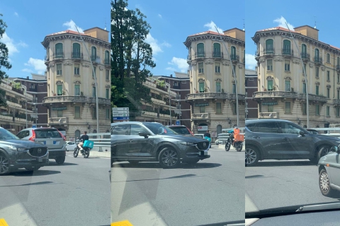 Largo Flaiano, sfiorato un altro frontale