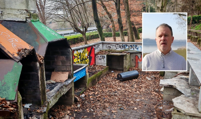 Il degrado del parco dei Ciusitt è uno dei punti critici toccati dal capogruppo di minoranza Gianni Lucchina