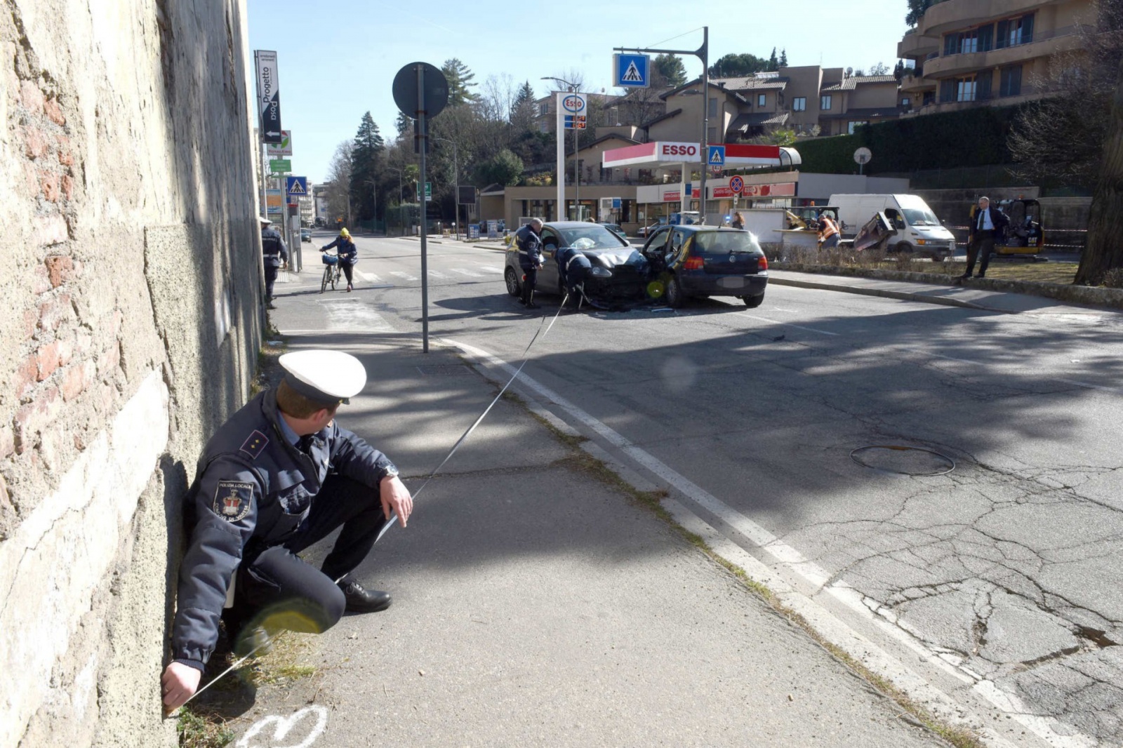 Via Sanvito: incidente e traffico in tilt