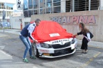 Filippo Pensotti e Miss Rally dei Laghi 2019, Greta Beraldo, svelano la Skoda Fabia R5 griffata Prealpina