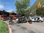 Lo schianto tra i due veicoli