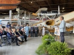 MALPENSA INAUGURAZIONE DELLA RICOSTRUZIONE AEREO S55 SIAI MARCHETTI DI ITALO BALBO A VOLANDIA