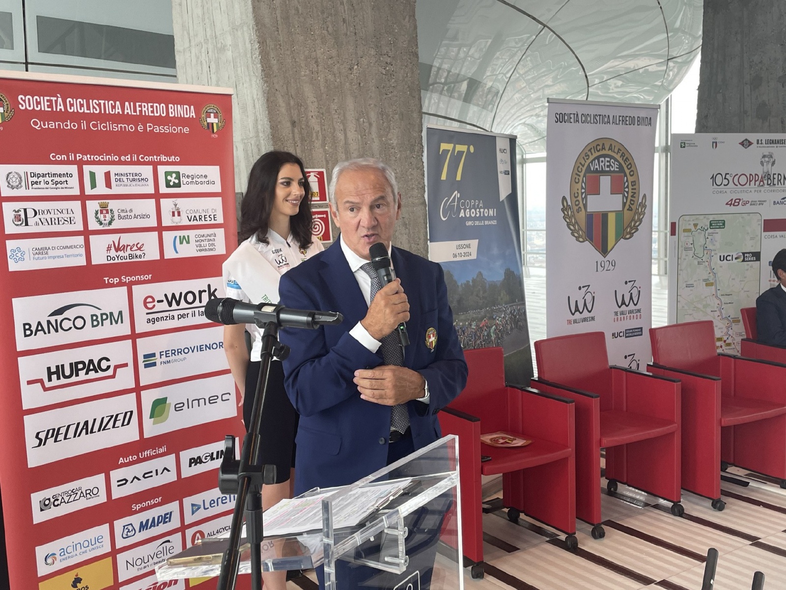 MILANO. PRESENTAZIONE TRITTICO LOMBARDO 2024 A PALAZZO PIRELLI CON RENZO OLDANI, PRESIDENTE SC BINDA, ATTILIO FONTANA, GOVERNATORE LOMBARDIA E ASSESSORE REGIONALE FRANCESCA CARUSO