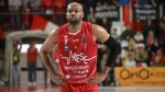 VARESE. BASKET LBA. OPENJOBMETIS VARESE - DOLOMITI ENERGIA TRENTINO NELLA FOTO TYUS