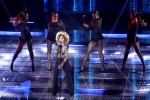 Italian singer Marcella Bella performs on stage at the Ariston theatre during the 75th edition of the Sanremo Italian Song Festival, in Sanremo, Italy, 12 February 2025. The music festival will run from 11 to 15 February 2025. ANSA/FABIO FRUSTACI