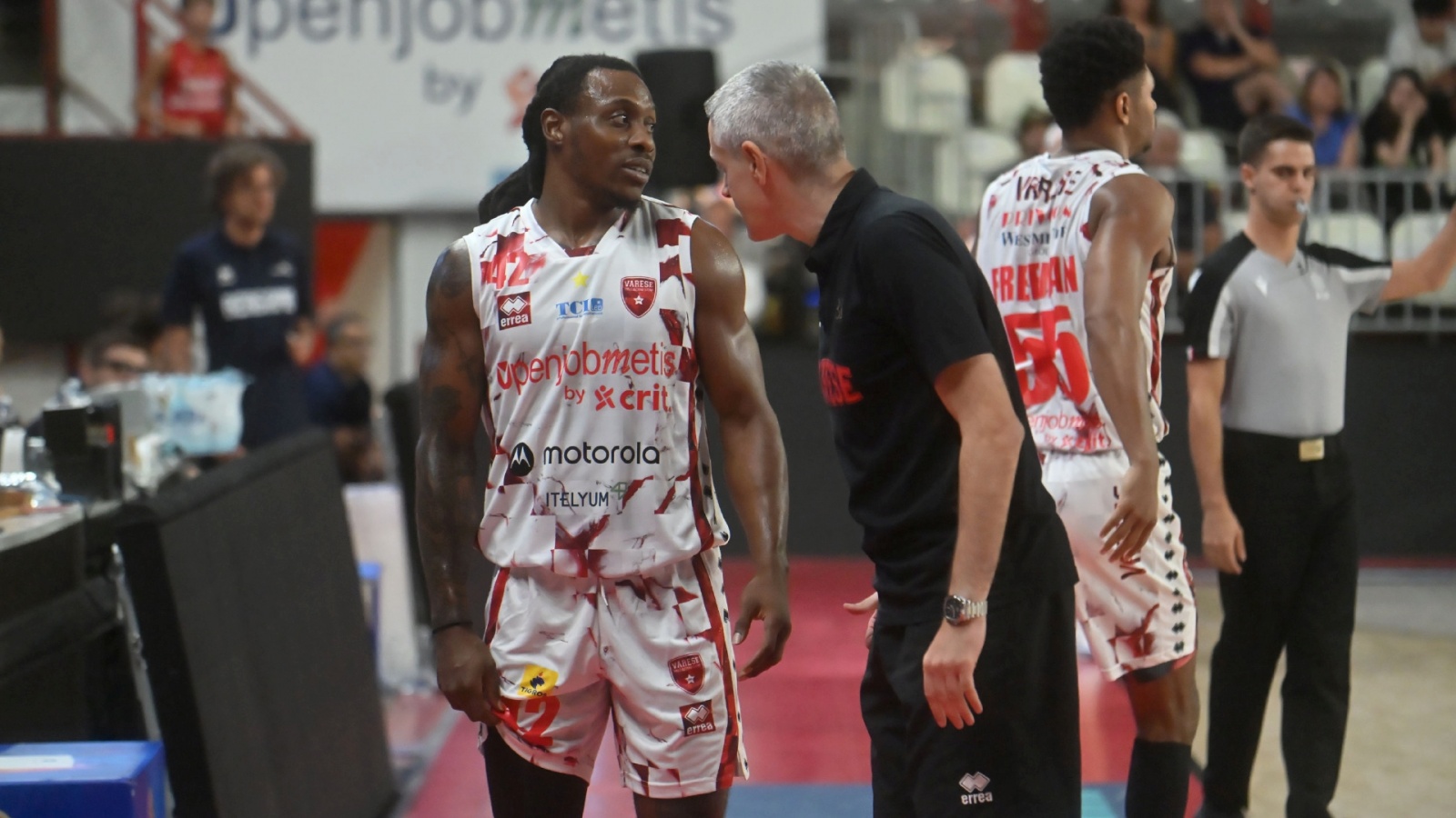 VARESE. BASKET. AMICHEVOLE OPENJOBMETIS VARESE-BLU BERGAMO NELLA FOTO MOODY KASTRITIS