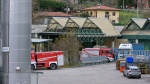 GROPPELLO INCENDIO NEL DEPOSITO MATERIALE DELLA DITTA ROVERPLASTIC