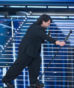 Italian actor Lillo Petrolo performs on stage at the Ariston theatre during the 76th edition of the Sanremo Italian Song Festival, in Sanremo, Italy, 25 February 2026. The music festival will run from 24 to 28 February 2026. ANSA/RICCARDO ANTIMIANI