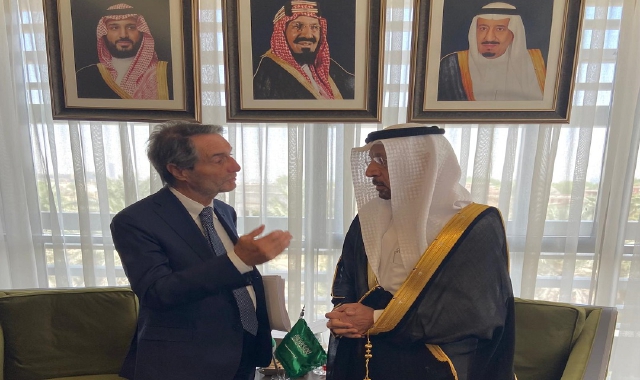 Il presidente di Regione Lombardia, Attilio Fontana, e il ministro degli Investimenti saudita, Khalid Al Falih