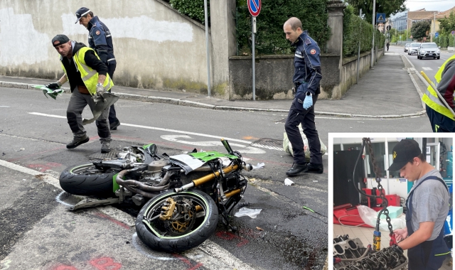 L’incidente è avvenuto all’incrocio tra via Mauceri e via Vittorio Veneto (foto Domenico Ghiotto - Agenzia Blitz)