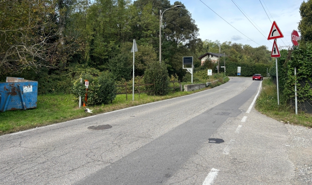 L’incidente è avvenuto tra Lissago e la Schiranna: la donna si era fermata per soccorrere un gatto investito (foto Agenzia Blitz)