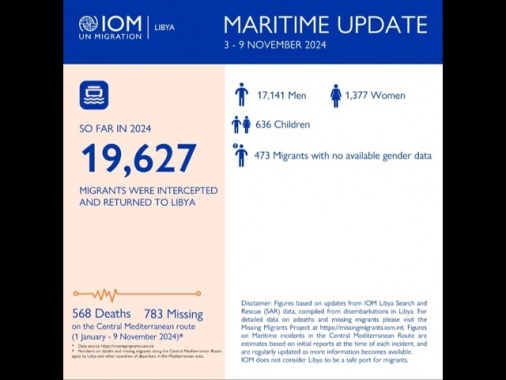 Oim, '568 morti e 783 dispersi nel Mediterraneo centrale'