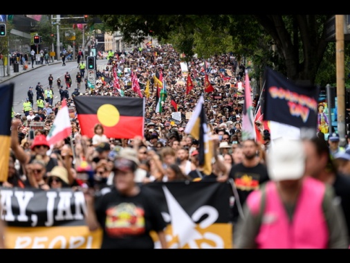 Festa nazionale in Australia,protesta per diritti degli indigeni