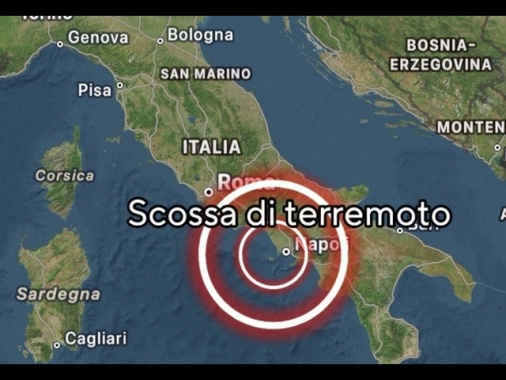 Forte scossa di terremoto avvertita a Napoli