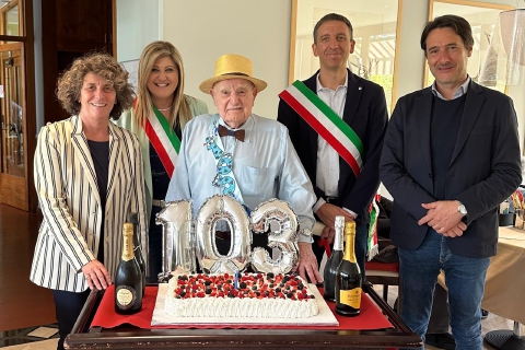 Attilio compie 103 anni: festa a Malnate e Lozza