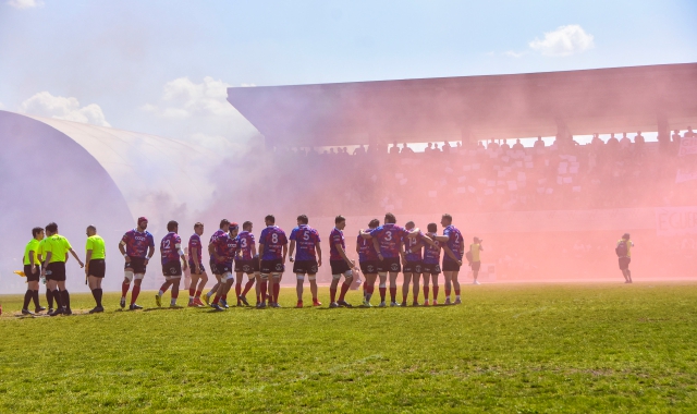 Rugby Parabiago prima della semifinale con Verona (foto Rugby Parabiago)