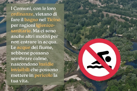 Ticino, appello del Parco: «Non tuffatevi»