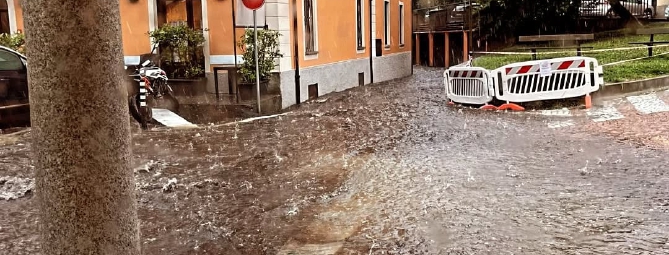 Nubifragio a Maccagno: danni e disagi