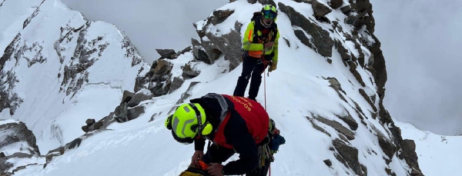 Alpinisti bloccati sul Monte Rosa: entrambi in salvo