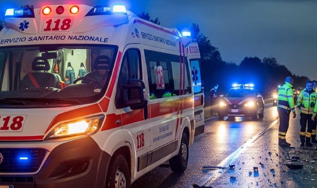 Il ferito è stato trasportato in ambulanza all’ospedale di Domodossola (foto Archivio)