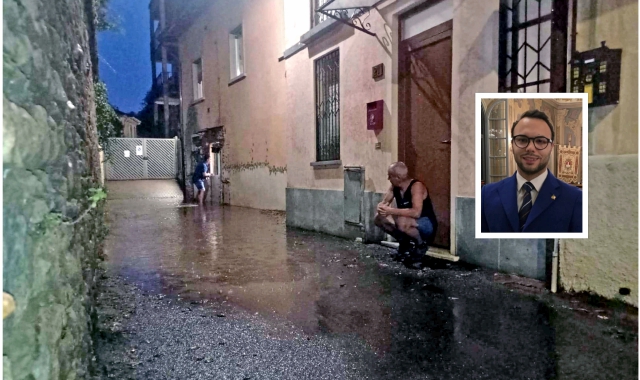 I disagi causati dal maltempo alle case in via Bixio e nel riquadro Stefano Angei 