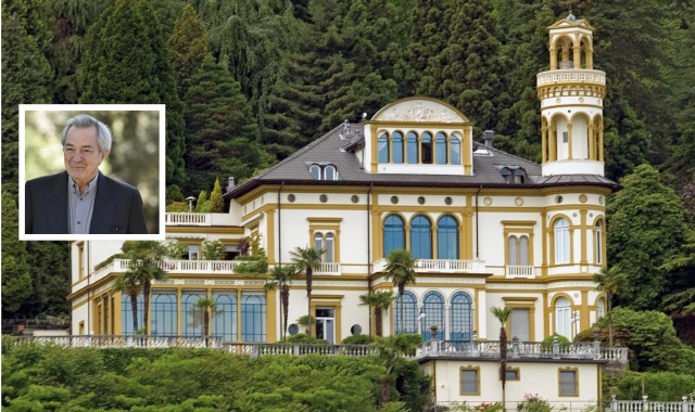La villa a Baveno dove venne girate alcune scene de “La Piovra 4” e nel riquadro Remo Girone