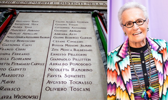 Rosita Missoni nel Famedio di Milano