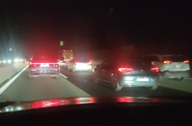 Cantiere in allestimento, coda in Autolaghi