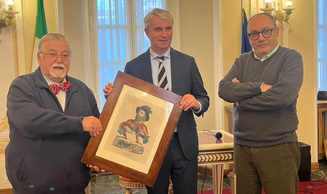 Una delle litografie donate al Comune di Varese