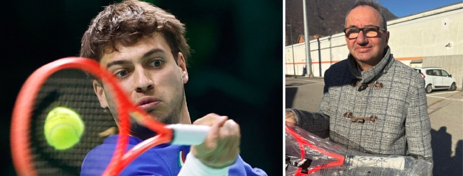 A Omegna la racchetta di Cobolli: all’asta per beneficenza