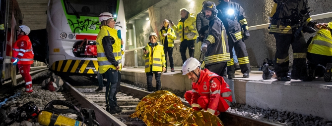 Tg Prealpina: scontro fra treni, prove di emergenza