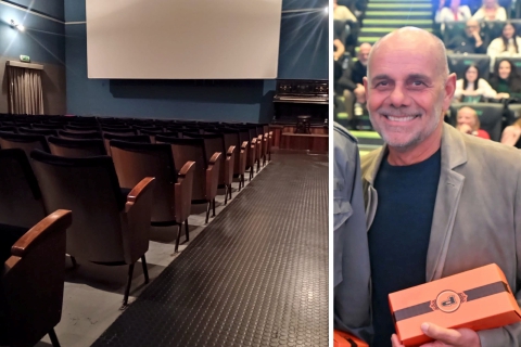 La carezza del regista al piccolo cinema di Grantola