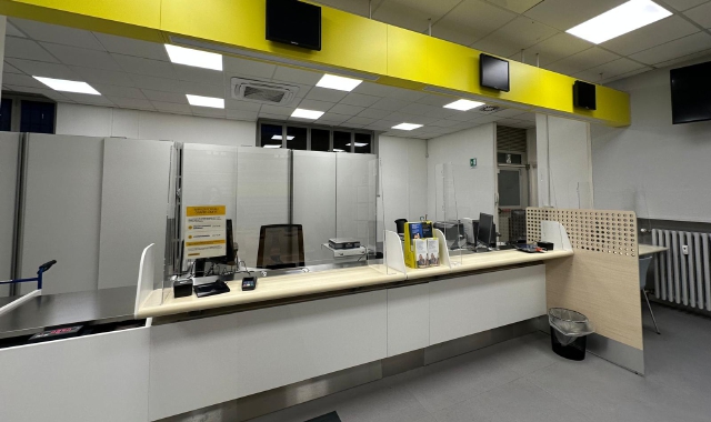 Uno degli uffici riammodernati secondo il progetto Polis di Poste Italiane