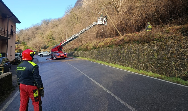 L’intervento dei vigili del fuoco