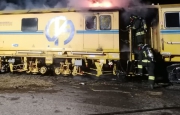 Fiamme alla stazione ferroviaria