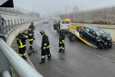 Gerenzano: scontro, un ferito grave