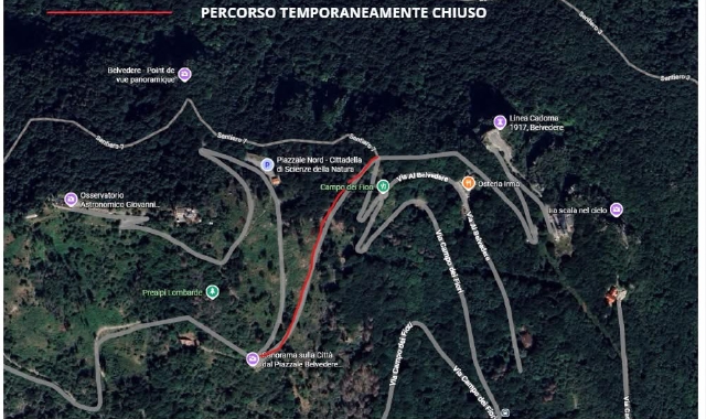 Campo dei Fiori, sentiero chiuso: ecco l’alternativa