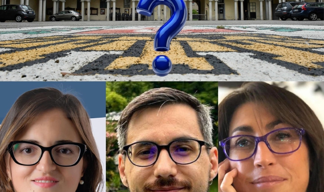 Ipotesi di candidature di aree centrosinistra in vista delle elezioni comunali del 2027 a Busto Arsizio: da sinistra Valentina Verga e Paolo Pedotti (Pd) e Amanda Ferrario, possibile candidato civico