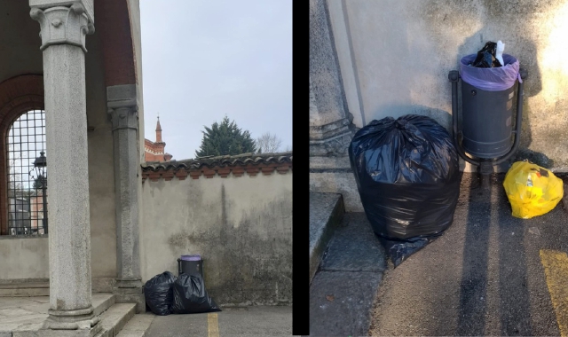 Gazzada, abbandona rifiuti: multa e fermo dell'auto