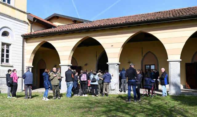 All’inaugurazione della sede della Protezione Civile a Biandronno era presente il ministro Giancarlo Giorgetti (foto Angelo Puricelli)
