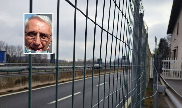 La casa di Adriano Casali è attigua a una corsia dell’A8 