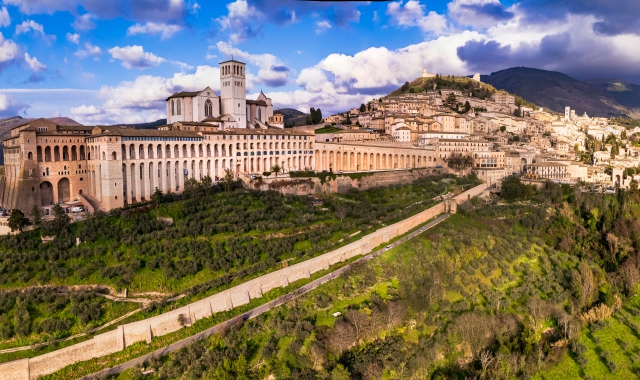 Una veduta di Assisi