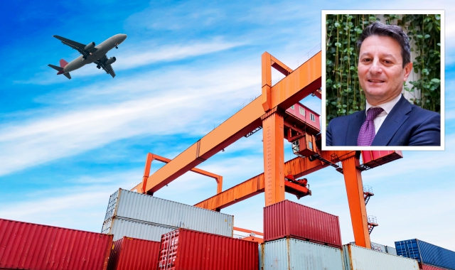 Veicoli per l’export e nel riquadro il Chief Economist di SACE Alessandro Terzulli