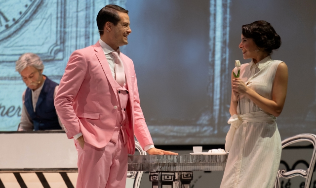 Flavio Gismondi e Angelica Cinquantini durante il musical (foto Fantoni)