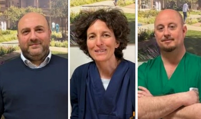 I nuovi primari Biagio Paolini, Federica Pozzi e Giacomo Colombo