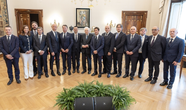 La delegazione al Quirinale col presidente Mattarella