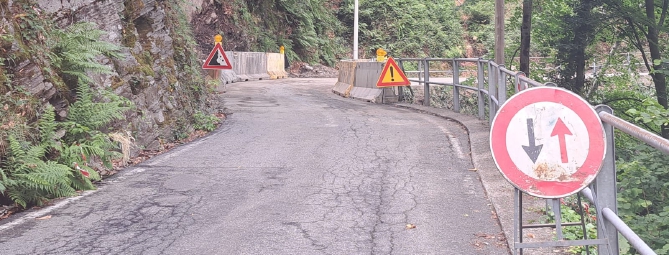 Frana a Curiglia: riaperta la Provinciale 6