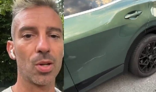 A Verbania per beneficenza, gli rigano l’auto: Melandri furibondo